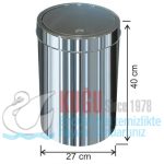 23 LT DOKUNMATİK KAPAKLI PASLANMAZ ÇÖP KOVASI