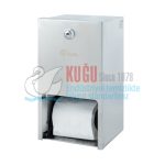 304 KALİTE SATİNE PASLANMAZ ÇELİK İKİLİ YEDEK BEKLETMELİ DİKEY WC KAĞIT DİSPENSERİ